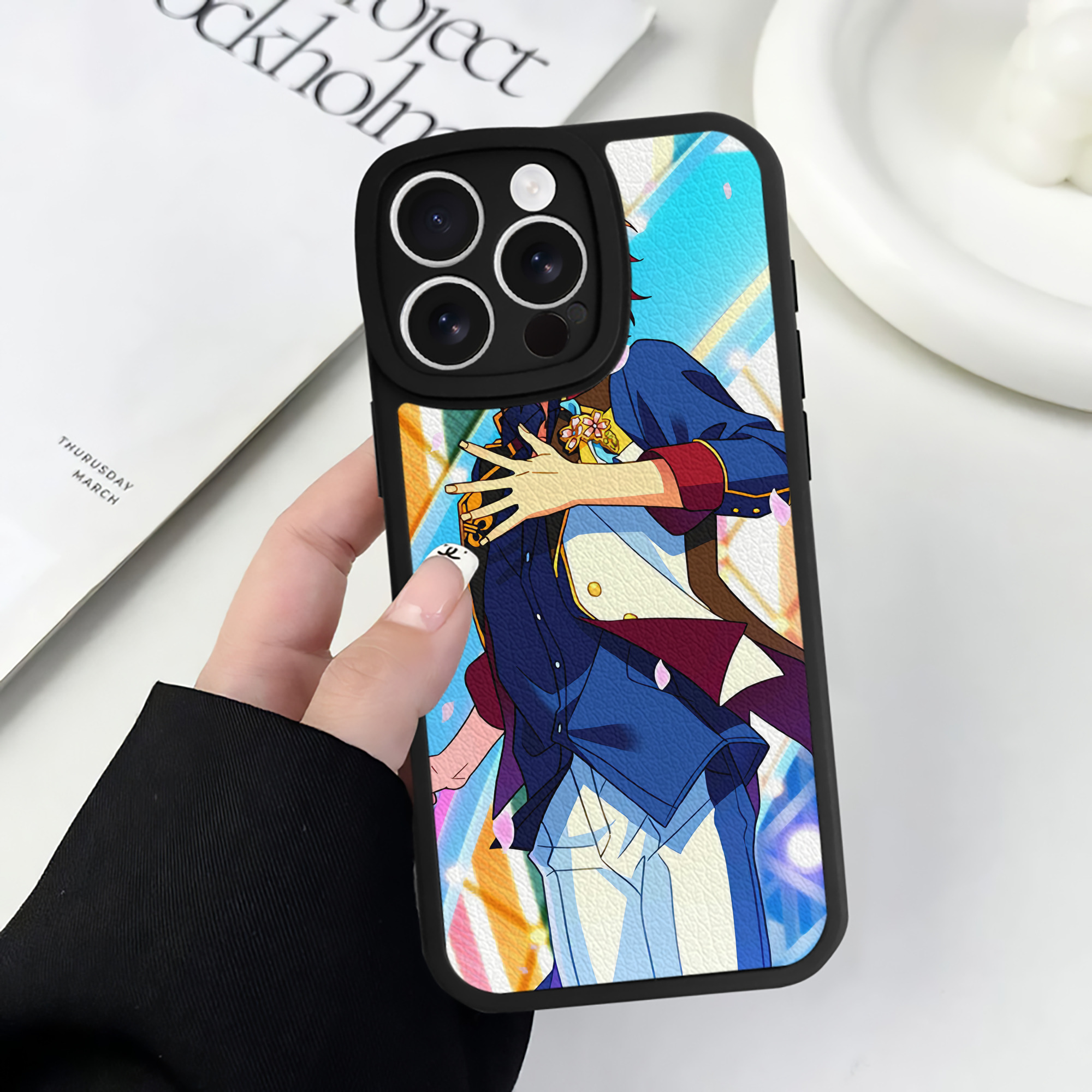 （画像用） あんさんぶるスターズ! Ensemble Stars 【iPhone 16シリーズ対応】シリコンスマホケース（レザー調） 材質：シリコン